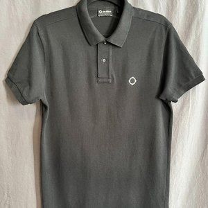 MA.STRUM black polo regular fit military inspired and minimalist